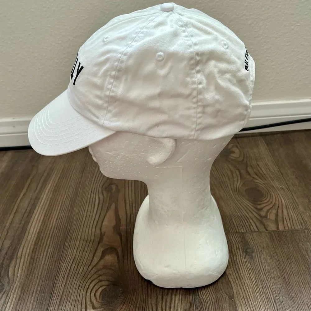 White Cap with Black Embroidery - Picture 3 of 8
